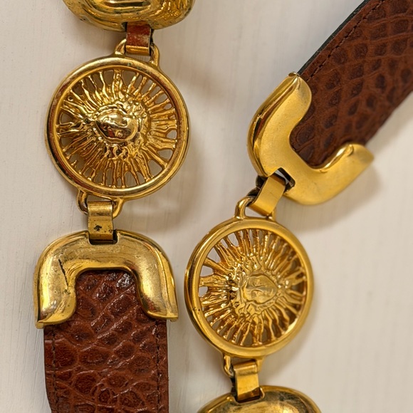Versace Brown and Gold Women's Belt - Picture 4 of 5